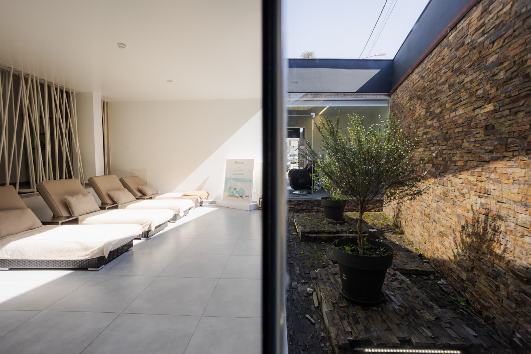 Zona de relaxamento com pátio interior